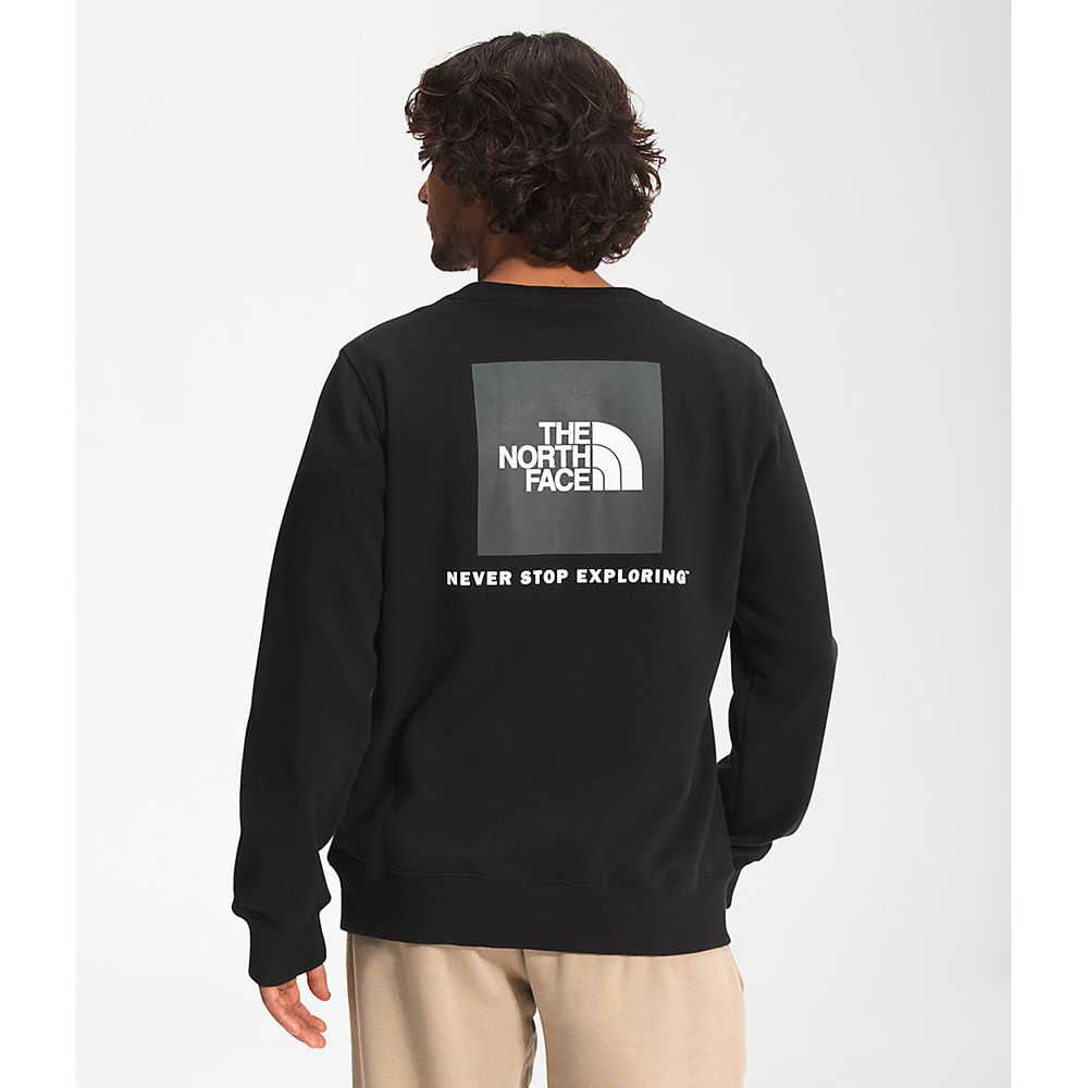 The North Face Sweatshirts Mens Australia - The North Face Box Nse Crew Black (ZPH-932786)